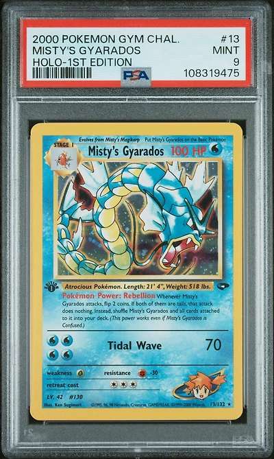 2000 Pokemon Gym Challenge 13 Misty's Gyarados Holo-1st Edition PSA