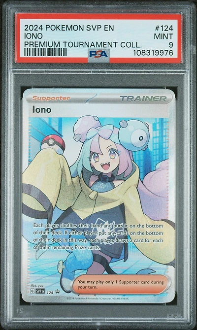 2024 Pokemon Svp En-sv Black Star Promo 124 Iono Iono Premium Tournament Collection PSA