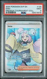 2024 Pokemon Svp En-sv Black Star Promo 124 Iono Iono Premium Tournament Collection PSA