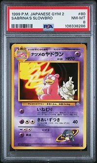 1999 Pokemon Japanese Gym 2 80 Sabrina's Slowbro PSA 8