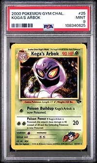 2000 Pokemon Gym Challenge 25 Koga's Arbok PSA 9