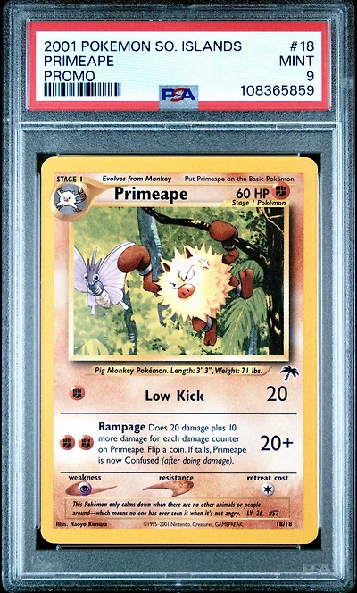 2001 Pokemon Southern Islands Promo 18 Primeape PSA