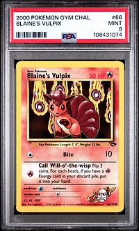 2000 Pokemon Gym Challenge 66 Blaine's Vulpix PSA 9