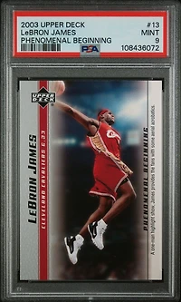 2003 Upper Deck Lebron James Phenomenal Beginnings Lebron James PSA