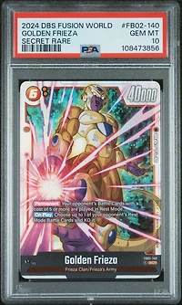 2024 Dragon Ball Super Card Game Fusion World Blazing Aura Fb02-140 Golden Frieza Secret Rare PSA 10