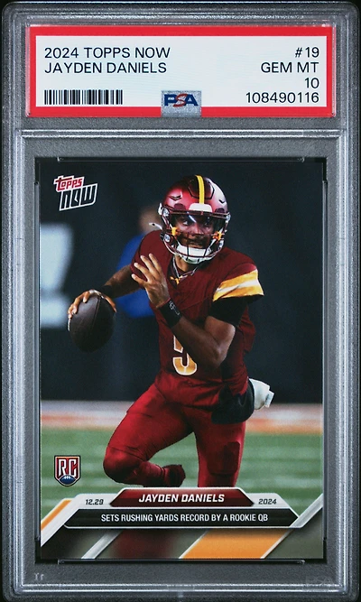 2024 Topps Now Jayden Daniels PSA 10