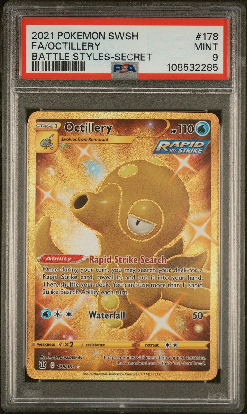 2021 Pokemon Sword & Shield Battle Styles 178 Full Art/octillery Secret PSA