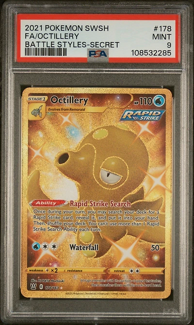 2021 Pokemon Sword & Shield Battle Styles 178 Full Art/octillery Secret PSA