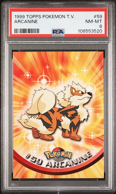 1999 Topps Pokemon Tv 59 Arcanine PSA