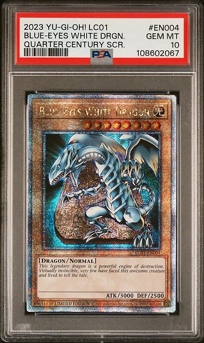 2023 Yu-gi-oh! Lc01-legendary Collection: 25th Anniversary Edition En004 Blue-eyes White Dragon Quarter Century Secret Rare PSA