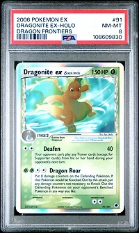 2006 Pokemon Ex Dragon Frontiers 91 Dragonite Ex-holo PSA 8