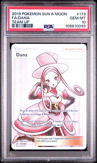 2019 Pokemon Sun & Moon Team Up 173 Full Art/dana PSA 10