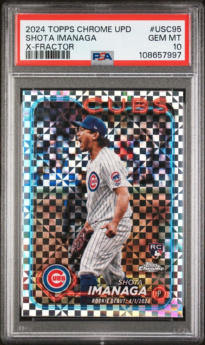 2024 Topps Chrome Update Usc95 Shota Imanaga X-fractor PSA 10