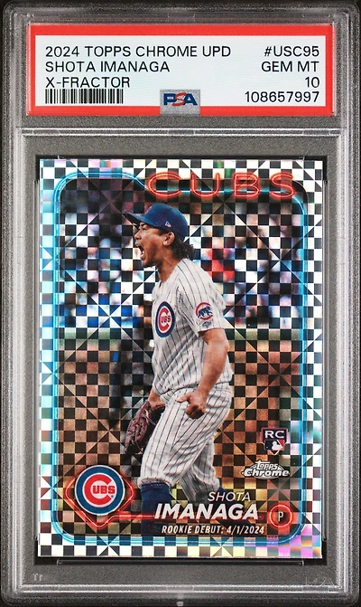 2024 Topps Chrome Update Usc95 Shota Imanaga X-fractor PSA 10