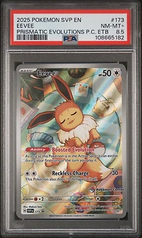 2025 Pokemon Svp En-sv Black Star Promo 173 Eevee Prismatic Evolutions Pokemon Center Elite Trainer Box PSA NM-MT+ 8.5