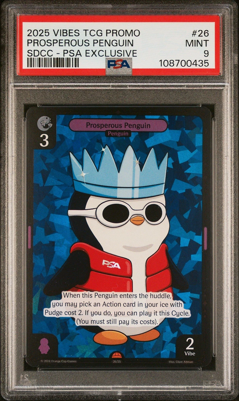 2025 Vibes Tcg Promos 26 Prosperous Penguin San Diego Comic Con - Psa Exclusive PSA 9