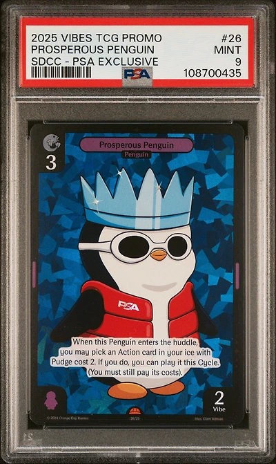 2025 Vibes Tcg Promos 26 Prosperous Penguin San Diego Comic Con - Psa Exclusive PSA 9