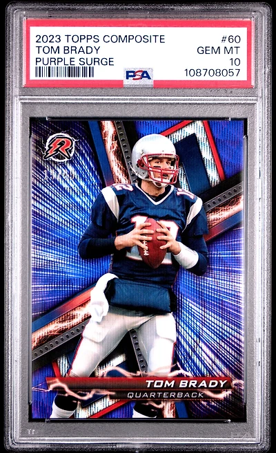 2023 Topps Composite 60 Tom Brady Purple Surge PSA 10