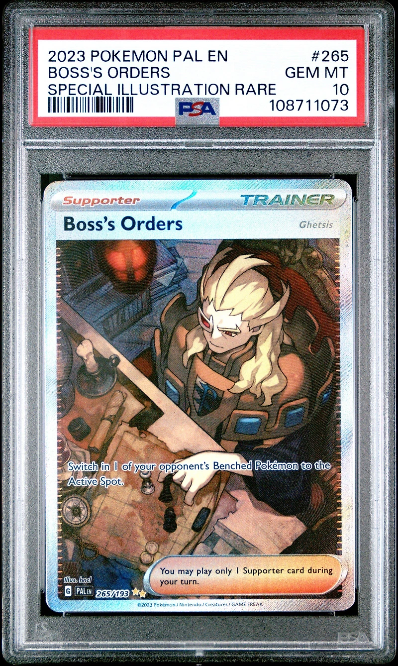 2023 Pokemon Pal En-paldea Evolved 265 Boss's Orders Special Illustration Rare PSA 10