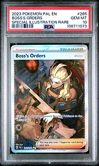 2023 Pokemon Pal En-paldea Evolved 265 Boss's Orders Special Illustration Rare PSA 10
