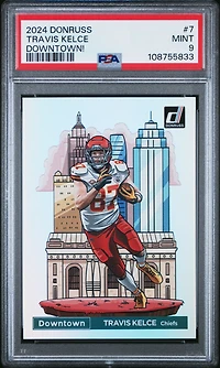 2024 Panini Donruss Downtown! 7 Travis Kelce PSA