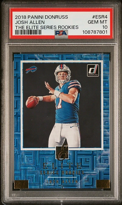 2018 Panini Donruss The Elite Series Rookies Esr4 Josh Allen PSA 10