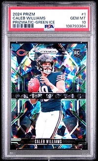 2024 Panini Prizm Prizmatic 1 Caleb Williams Green Ice PSA