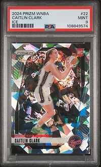 2024 Panini Prizm Wnba 22 Caitlin Clark Ice PSA 9