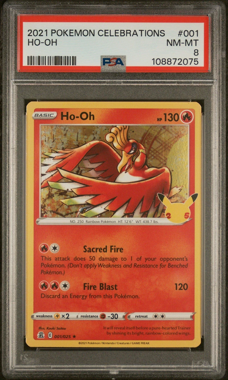 2021 Pokemon Celebrations 001 Ho-oh PSA