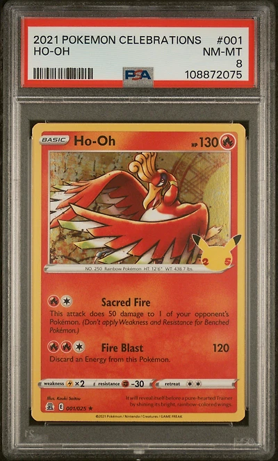 2021 Pokemon Celebrations 001 Ho-oh PSA