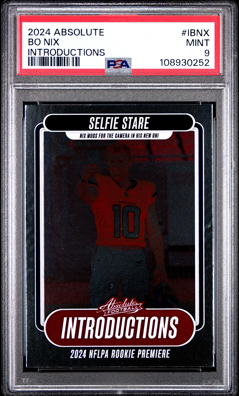 2024 Panini Absolute Introductions Ibnx Bo Nix PSA 9