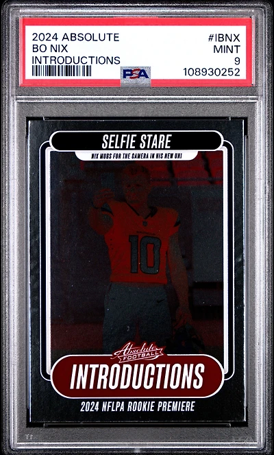 2024 Panini Absolute Introductions Ibnx Bo Nix PSA 9