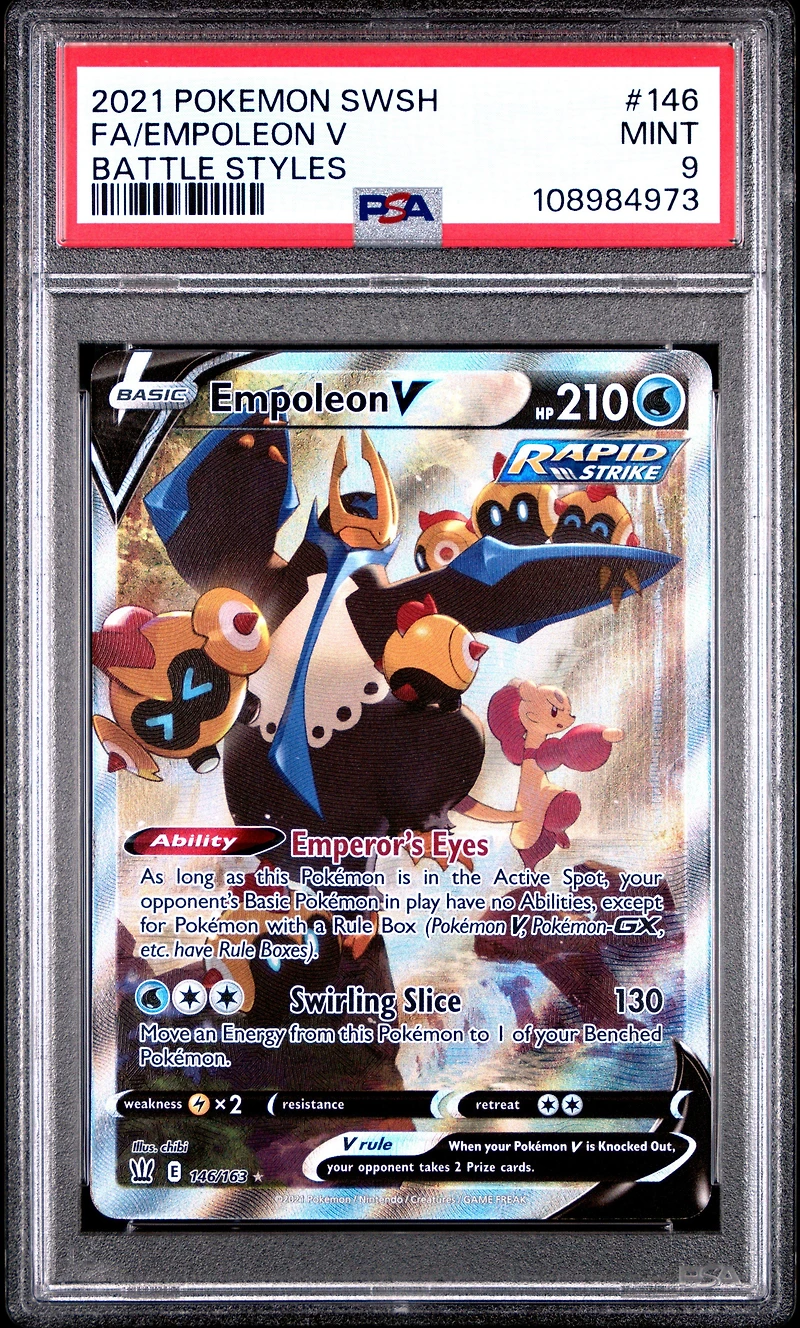 2021 Pokemon Sword & Shield Battle Styles Full Art/empoleon V PSA