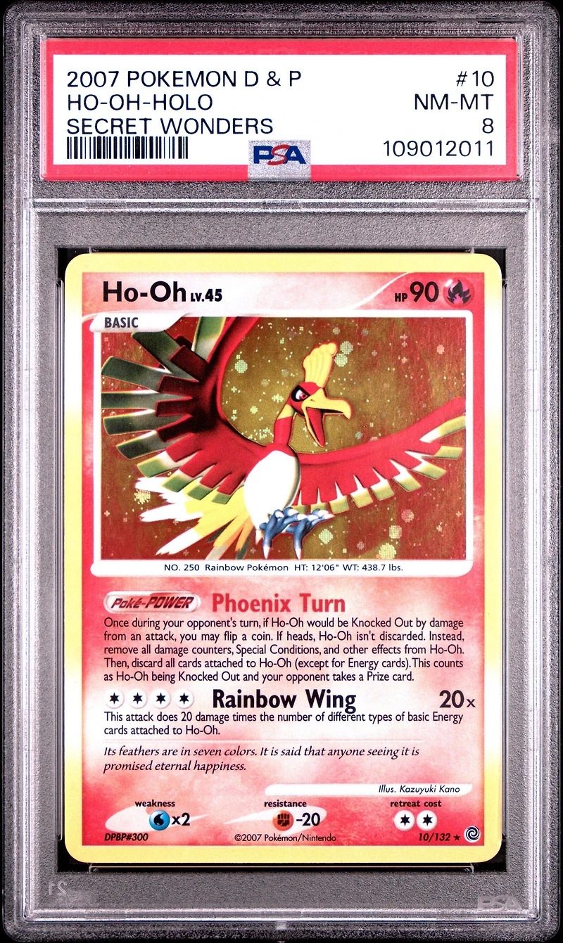2007 Pokemon Diamond & Pearl Secret Wonders 10 Ho-oh-holo PSA