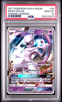 2017 Pokemon Sun & Moon Shining Legends Mewtwo Gx PSA