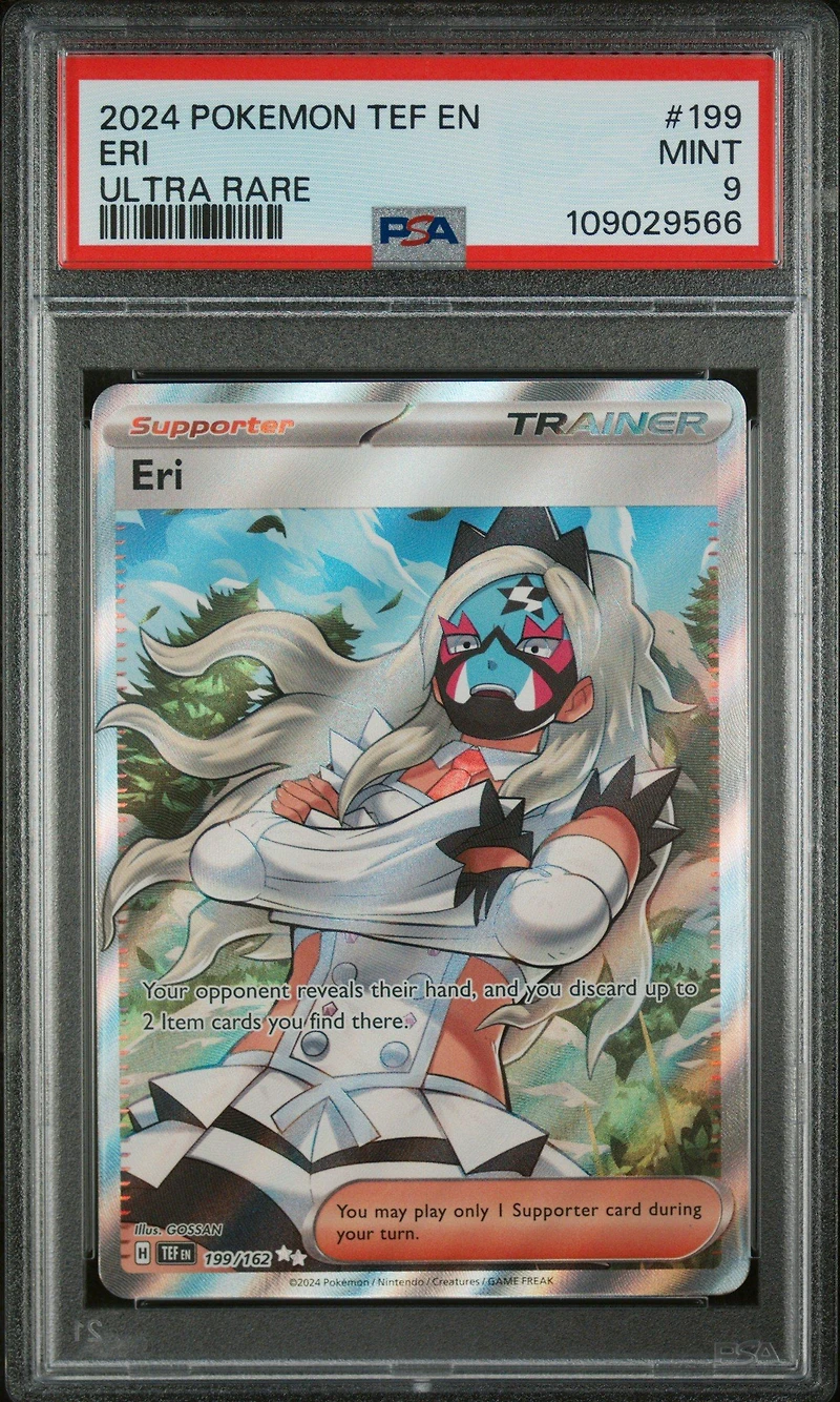 2024 Pokemon Tef En-temporal Forces 199 Eri Ultra Rare PSA