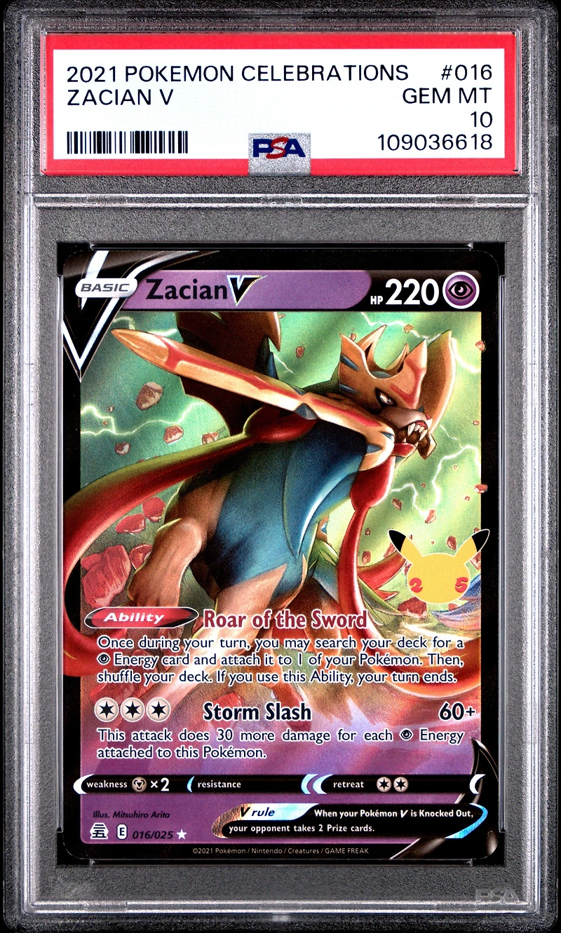 2021 Pokemon Celebrations 016 Zacian V PSA