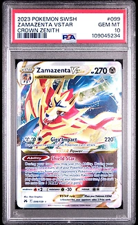 2023 Pokemon Sword And Shield Crown Zenith 099 Zamazenta Vstar PSA