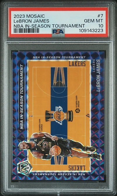 2023 Panini Mosaic Nba In-season Tournament 7 Lebron James PSA 10