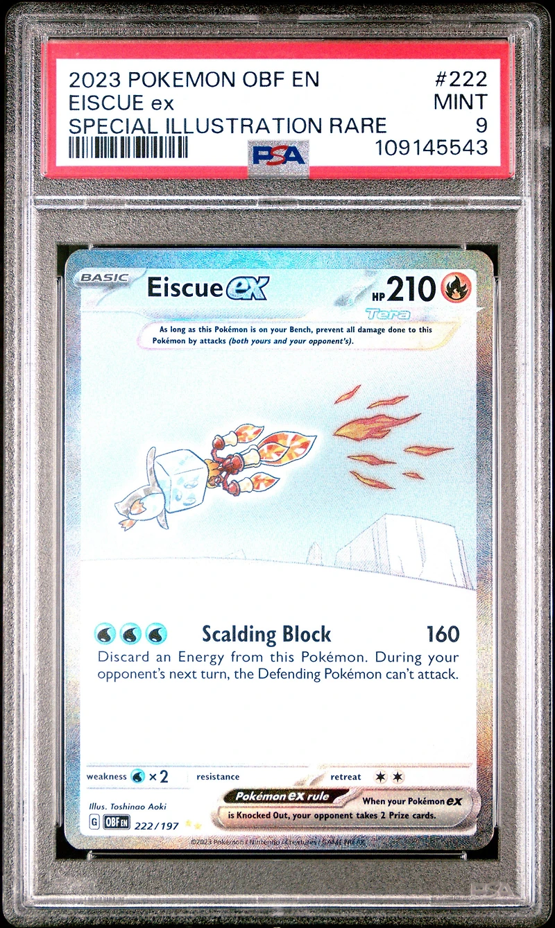 2023 Pokemon Obf En-obsidian Flames 222 Eiscue Ex Special Illustration Rare PSA