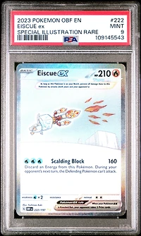 2023 Pokemon Obf En-obsidian Flames 222 Eiscue Ex Special Illustration Rare PSA