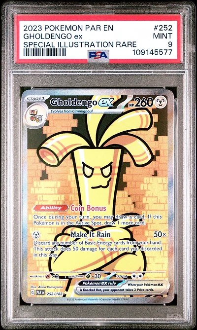 2023 Pokemon Par En-paradox Rift 252 Gholdengo Ex Special Illustration Rare PSA