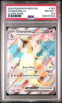 2023 Pokemon Mew En-151 183 Charizard Ex Ultra Rare PSA NM-MT+ 8.5
