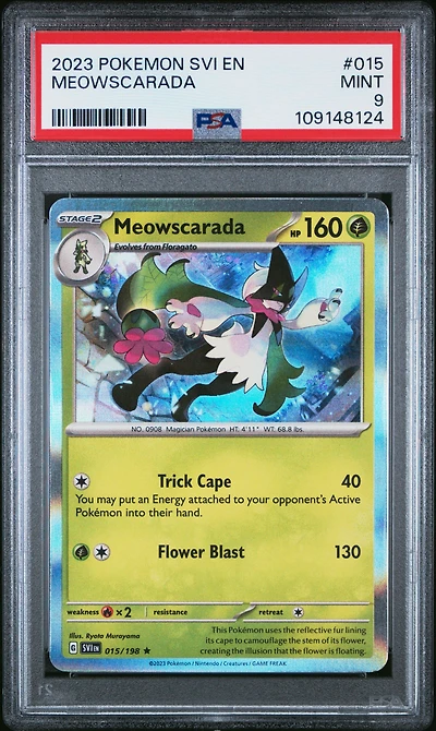 2023 Pokemon Svi En-scarlet & Violet 015 Meowscarada PSA 9