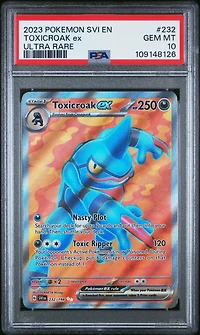 2023 Pokemon Svi En-scarlet & Violet 232 Toxicroak Ex Ultra Rare PSA 10