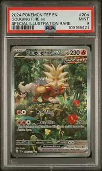 2024 Pokemon Tef En-temporal Forces 204 Gouging Fire Ex Special Illustration Rare PSA