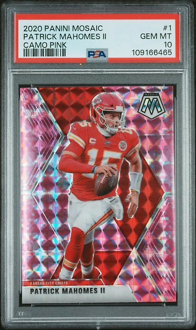 Panini Mosaic 1 Patrick Mahomes Ii Camo Pink PSA 10