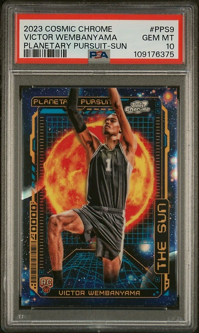 2023 Topps Cosmic Chrome Planetary Pursuit Pps9 Victor Wembanyama Sun PSA 10