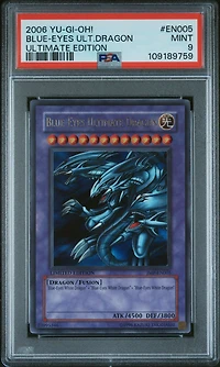 2006 Yu-gi-oh! Ultimate Edition En005 Blue-eyes Ultimate Dragon PSA 9