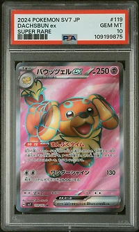 2024 Pokemon Japanese Sv7-stellar Miracle 119 Dachsbun Ex Super Rare PSA 10